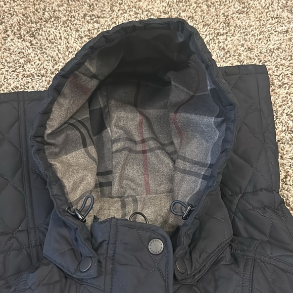 Barbour Black Quilted Jacket Winter Tartan Women’s Size 6 - Picture 12 of 14